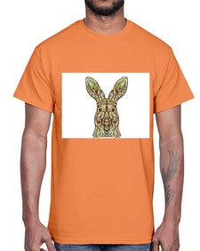 ethnic kangaroo 427#- mandala- Cotton Tee