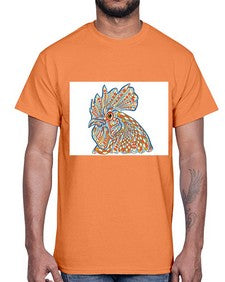 ethnic rooster 438#- mandala- Cotton Tee