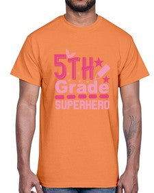 fifth Grade Superhero 92#- fifth grade- Cotton Tee