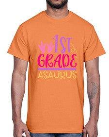 first grade asaurus 117#- first grade- Cotton Tee