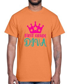 first grade diva 128#- first grade- Cotton Tee