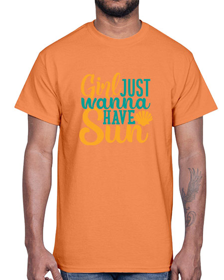 girls just wanna have sun Style 101#- summer- Cotton Tee