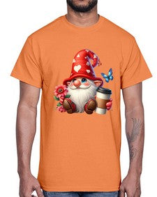 gnome with butterfly 12#- gnome- Cotton Tee