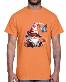 gnome with butterfly 13#- gnome- Cotton Tee