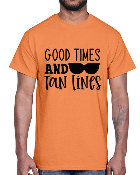 good times and tan lines Style 99#- summer- Cotton Tee