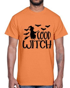 good witch 36#- witch- Cotton Tee