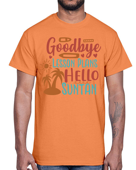goodbye lesson plans hello summer 104#- summer- Cotton Tee