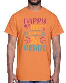 happy one hundredth day of second grade 249#- second grade- Cotton Tee