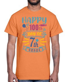 happy th day of seventh grade 252#- seventh grade- Cotton Tee
