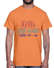 hello first grade 271#- first grade- Cotton Tee
