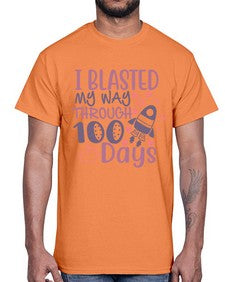 i blassted my way through one hundred days 356#- one hundred days- Cotton Tee