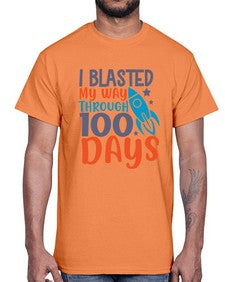 i blasted on my way through one hundred days 357#- one hundred days- Cotton Tee