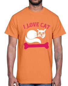 i love cat Style 55#- cats- Cotton Tee