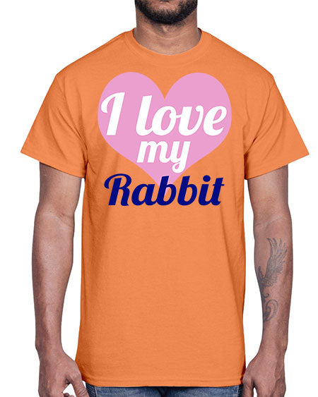 i love my rabbit- rabbit- Cotton Tee