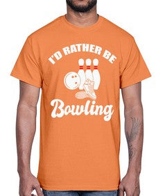 id rather be bowling 649#- bowling- Cotton Tee