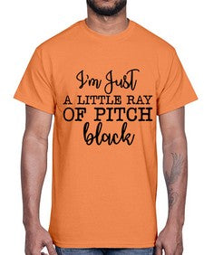 im just a little ray of pitch black 638#- funny- Cotton Tee