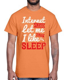 internet please let me sleepi like sleep 64#- internet- Cotton Tee