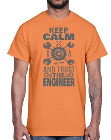 keep calm and trust the engineer 1023#- engineer- Cotton Tee