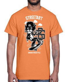 lets skate 726#- art pop art- Cotton Tee