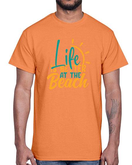 life is better at the beach Style 92#- summer- Cotton Tee