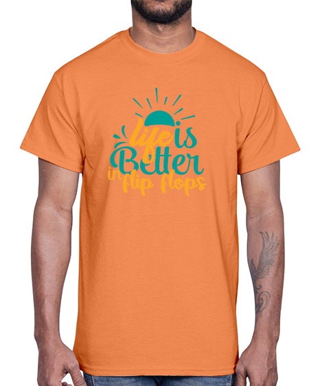 life is better in flip flops Style 90#- summer- Cotton Tee