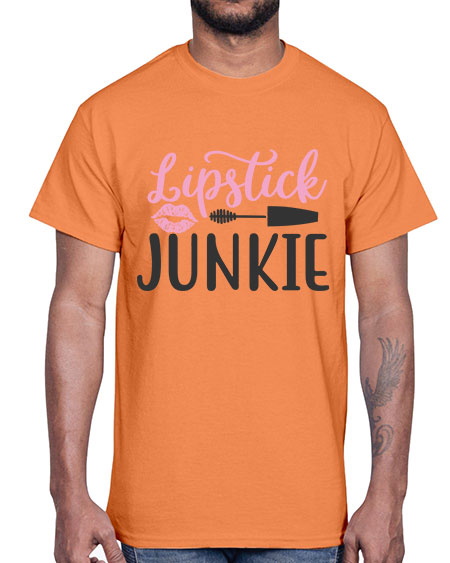 lipstick junkie Style 154#-makeup Cotton Tee