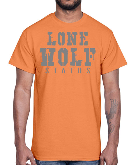 lone wolf status- wolf- Cotton Tee