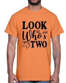 look whos two 267#- unicorn- Cotton Tee