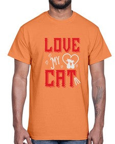 love my cat Style 67#- cats- Cotton Tee