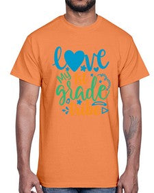 love my first grade tribe 519#- first grade- Cotton Tee