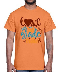 love my third grade tribe 524#- third grade- Cotton Tee