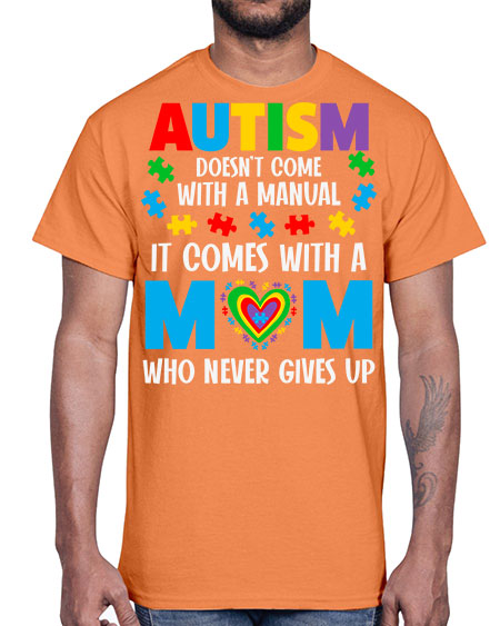 mom autism doesnt come with 103#- autism- Cotton Tee