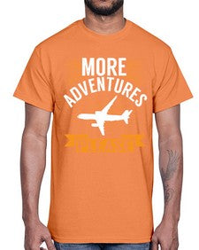 more adventures please  32#- airplane- Cotton Tee