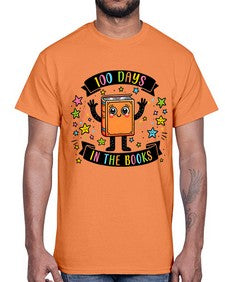 one hundred Days in the Books 567#- one hundred days- Cotton Tee