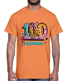 one hundred days of school lighting 573#- one hundred days- Cotton Tee