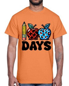 one hundredth day of school Apple 598#- one hundred days- Cotton Tee