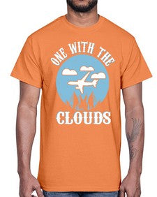one with the clouds  34#- airplane- Cotton Tee