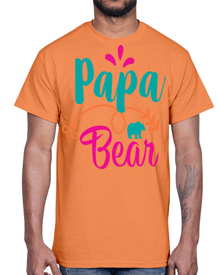 papa bear 213#- bears - animals- Cotton Tee