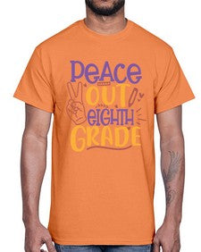 peace out eighth grade 616#- eighth grade- Cotton Tee