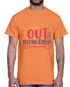 peace out second grade 641#- second grade- Cotton Tee