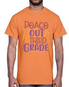 peace out third grade 645#- third grade- Cotton Tee