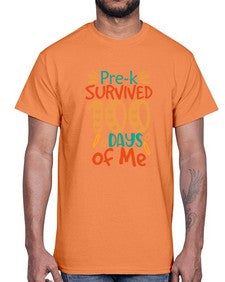 prek survived one hundred days of me 663#- one hundred days- Cotton Tee