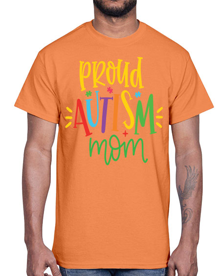 proud autism mom Style 35#- autism- Cotton Tee