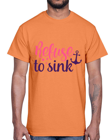 refuse to sink Style 4#- breast cancer- Cotton Tee