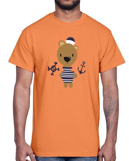 sailor little bear 243#- bears - animals- Cotton Tee