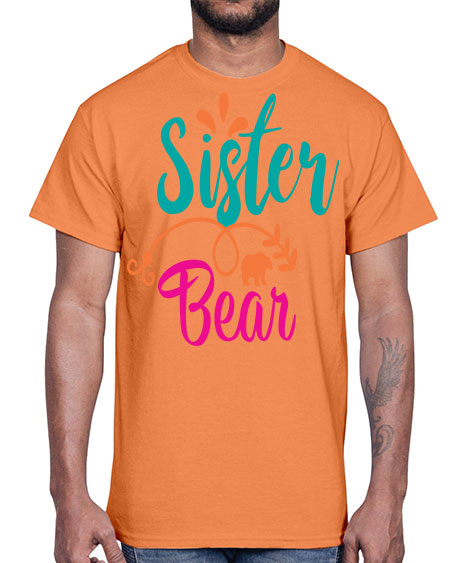 sister bear 255#- bears - animals- Cotton Tee
