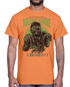 source walking zombie 1103#- art pop art- Cotton Tee
