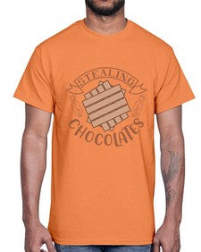 stealing chocolates 407#- chocolate- Cotton Tee