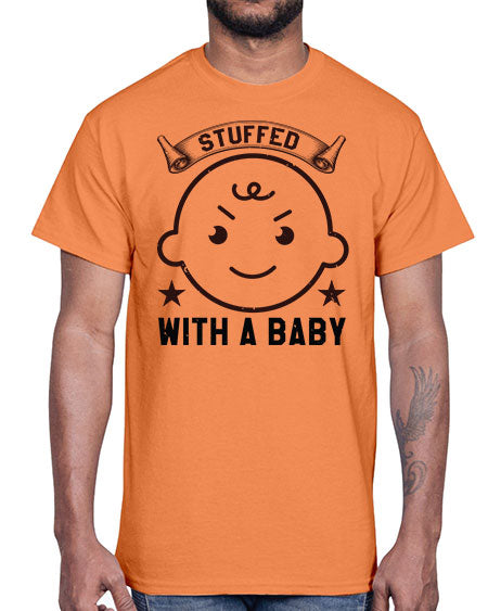 stuffed with a baby Style 210#- baby shower- Cotton Tee