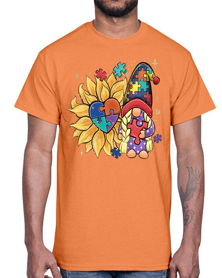 sunflower gnome autism- autism- Cotton Tee